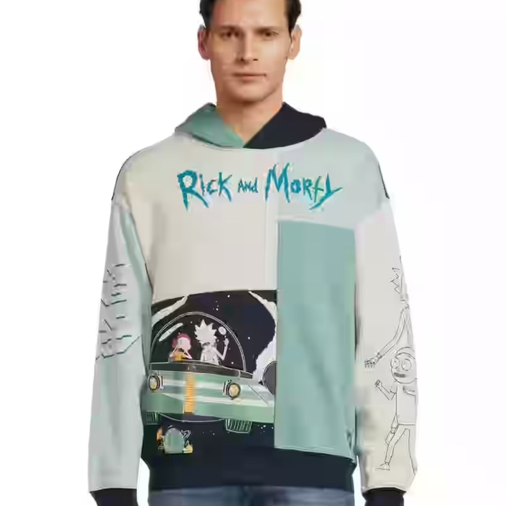 Rick and Morty Multicolor Hoodie size XL